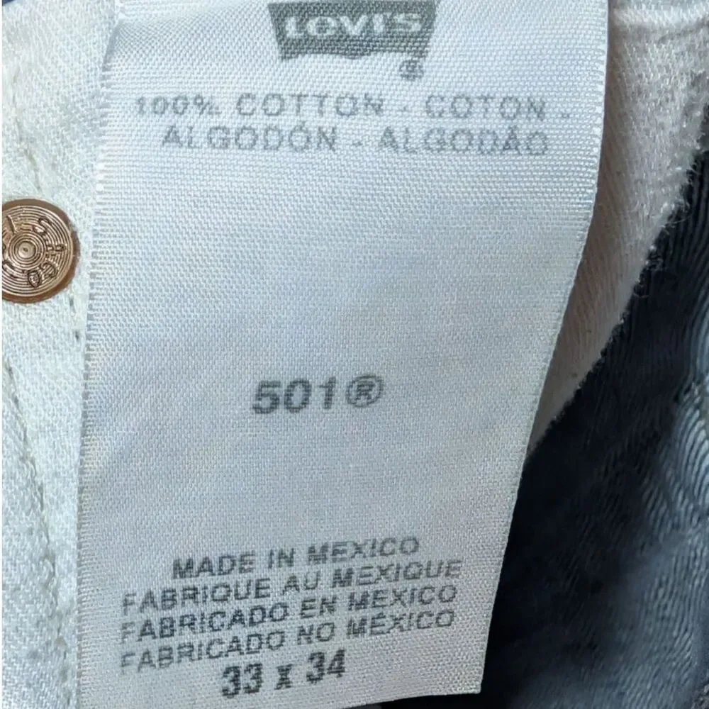 Levi's 501 Original Fit Jeans Light Wash 100% Cotton Straight Leg Classic Denim